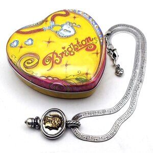 Brighton Athena Roman Coin Two-Tone Necklace Silver & Gold Plated Retired w/ Tin